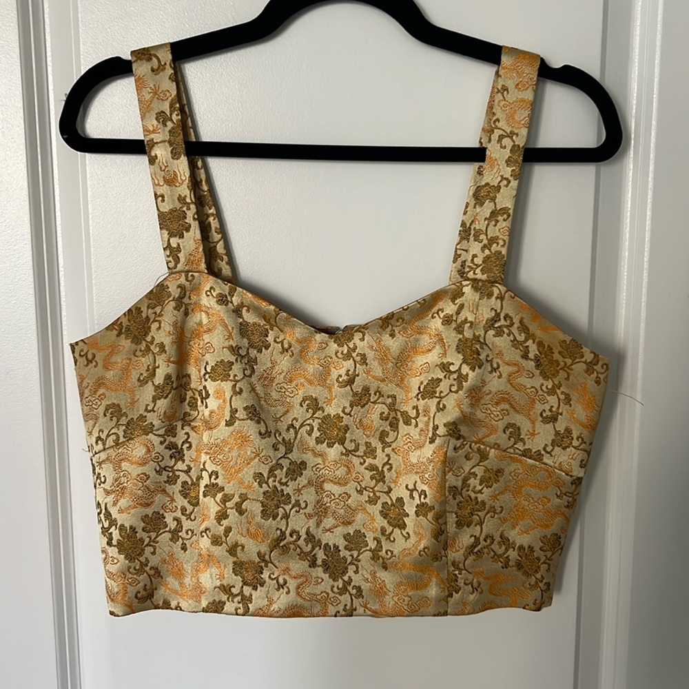 Yellow Qipao Tank Top